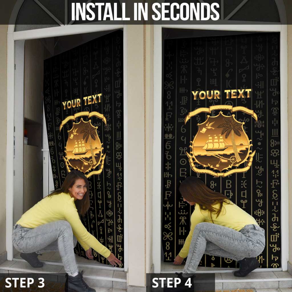 Personalized Liberia Vai Syllabary Vertical Pattern Door Cover - Wonder Print Shop