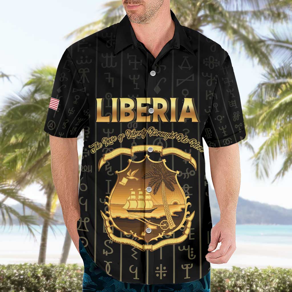 Personalized Liberia Vai Syllabary Vertical Pattern Hawaiian Shirt - Wonder Print Shop
