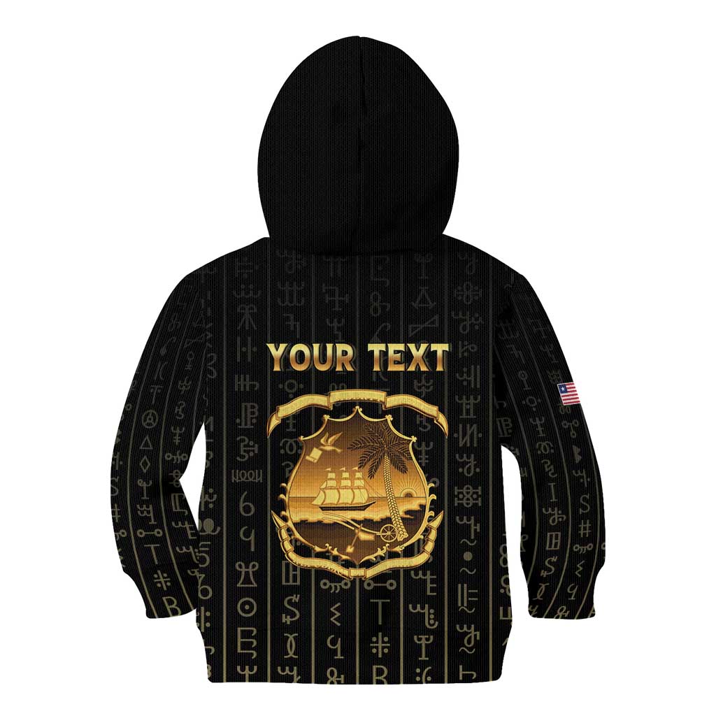 Personalized Liberia Vai Syllabary Vertical Pattern Kid Hoodie - Wonder Print Shop