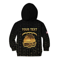 Personalized Liberia Vai Syllabary Vertical Pattern Kid Hoodie - Wonder Print Shop