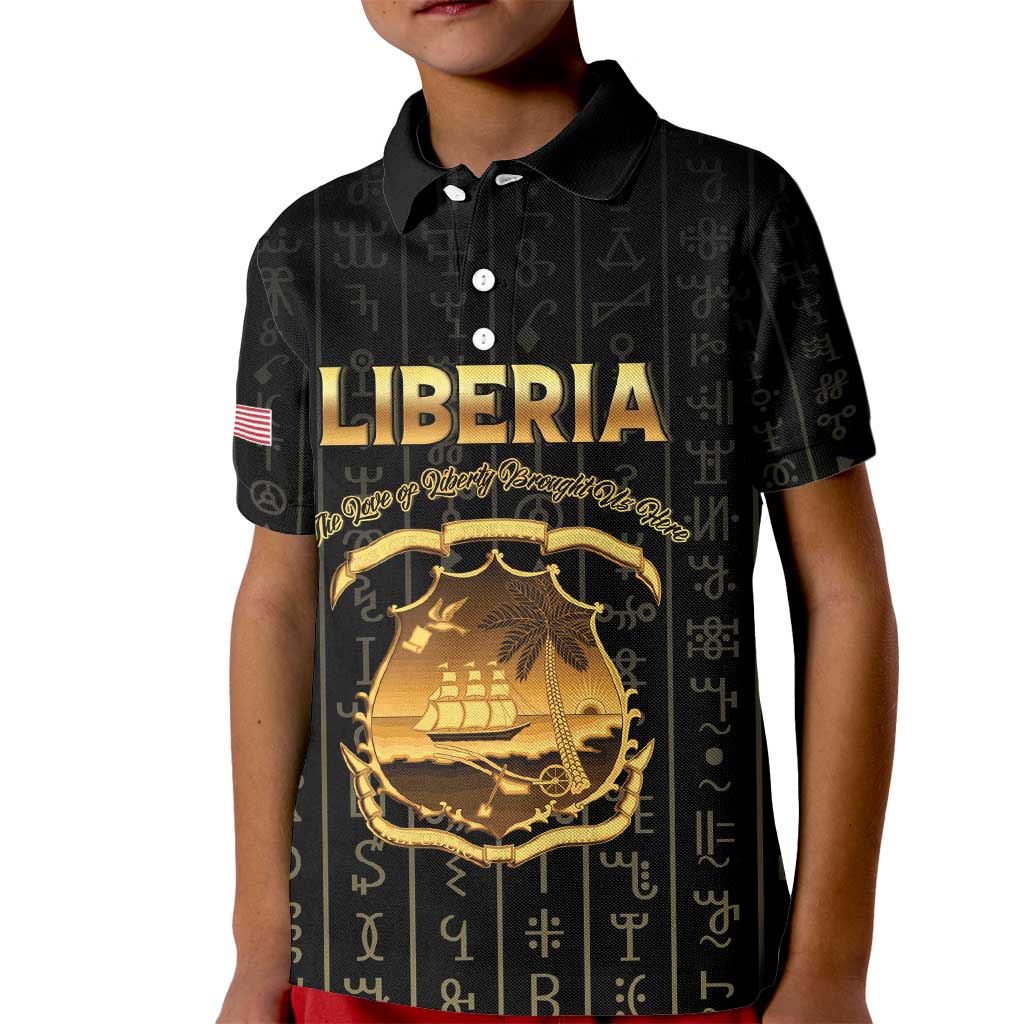 Personalized Liberia Vai Syllabary Vertical Pattern Kid Polo Shirt - Wonder Print Shop