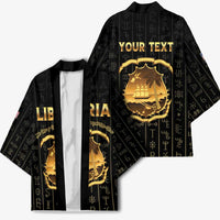 Personalized Liberia Vai Syllabary Vertical Pattern Kimono - Wonder Print Shop