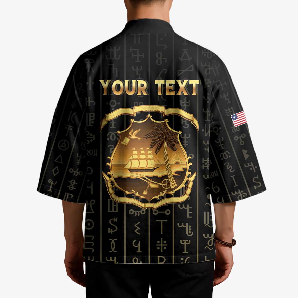 Personalized Liberia Vai Syllabary Vertical Pattern Kimono - Wonder Print Shop
