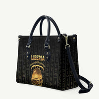 Liberia Vai Syllabary Vertical Pattern Leather Bag - Wonder Print Shop