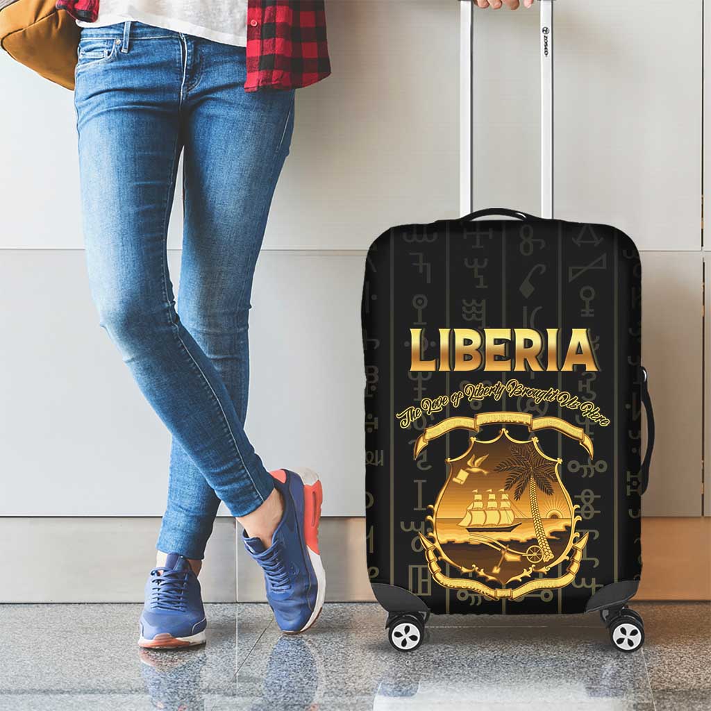 Liberia Vai Syllabary Vertical Pattern Luggage Cover - Wonder Print Shop