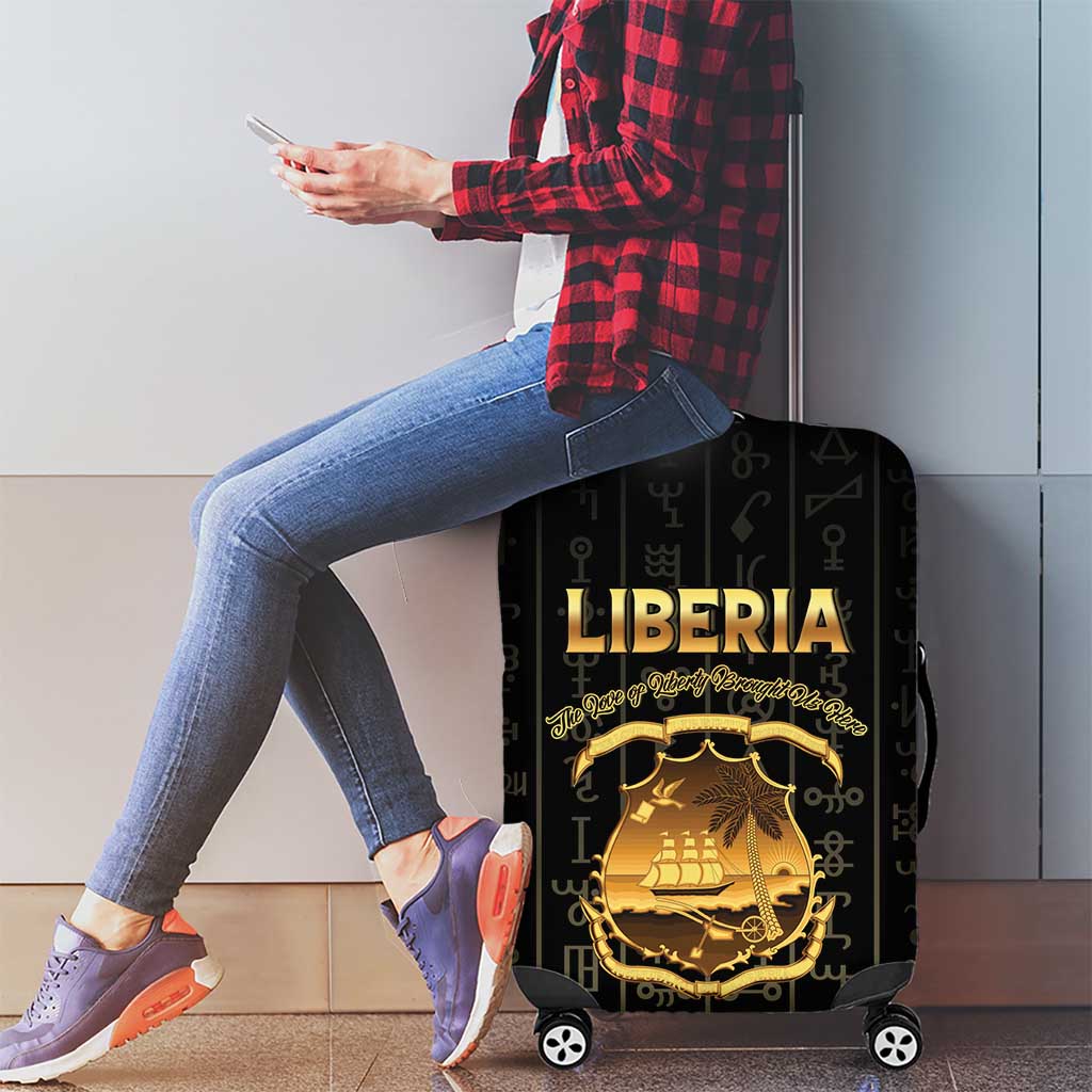 Liberia Vai Syllabary Vertical Pattern Luggage Cover - Wonder Print Shop