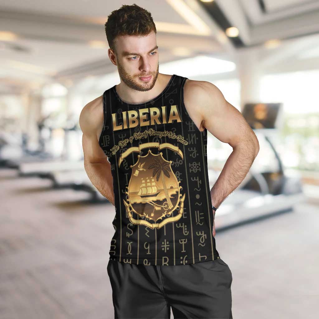 Personalized Liberia Vai Syllabary Vertical Pattern Men Tank Top - Wonder Print Shop