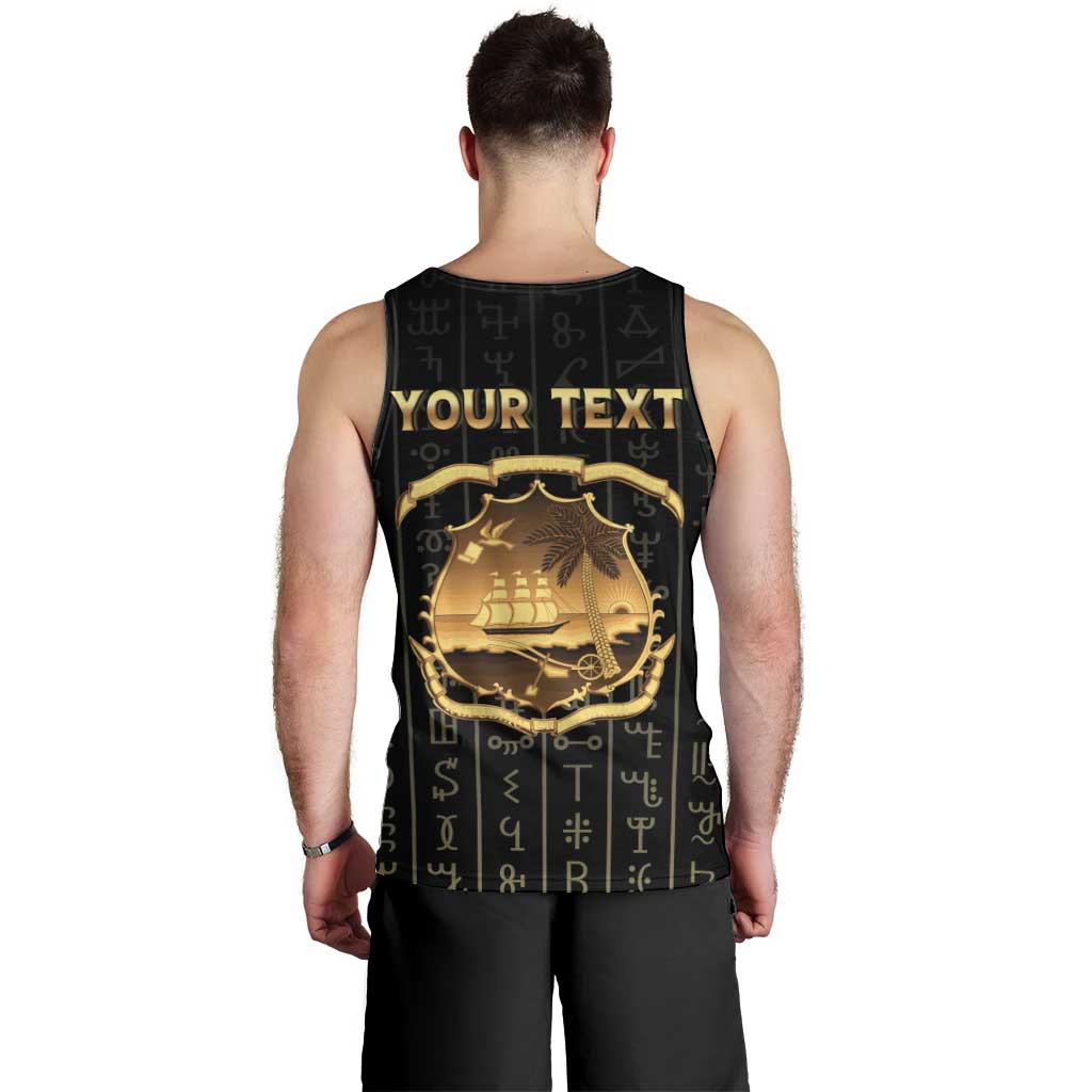 Personalized Liberia Vai Syllabary Vertical Pattern Men Tank Top - Wonder Print Shop