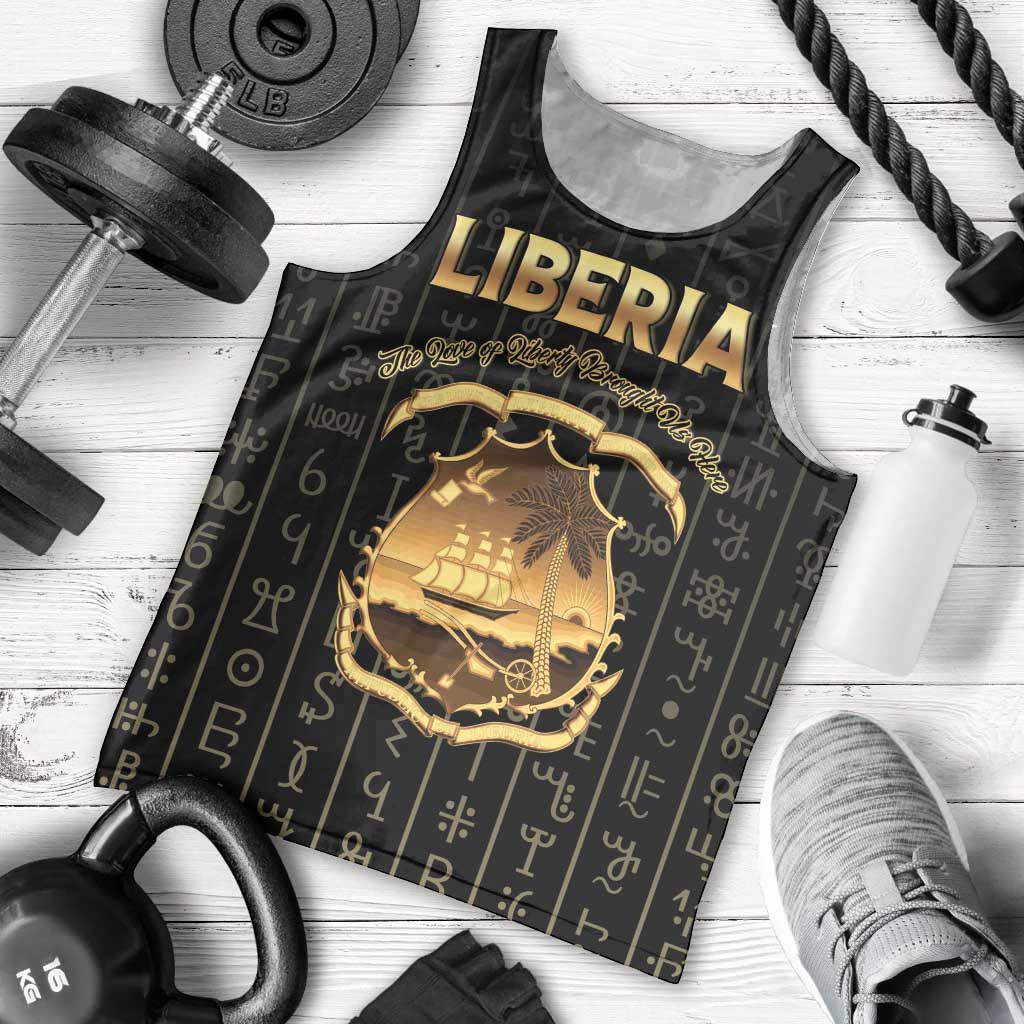 Personalized Liberia Vai Syllabary Vertical Pattern Men Tank Top - Wonder Print Shop
