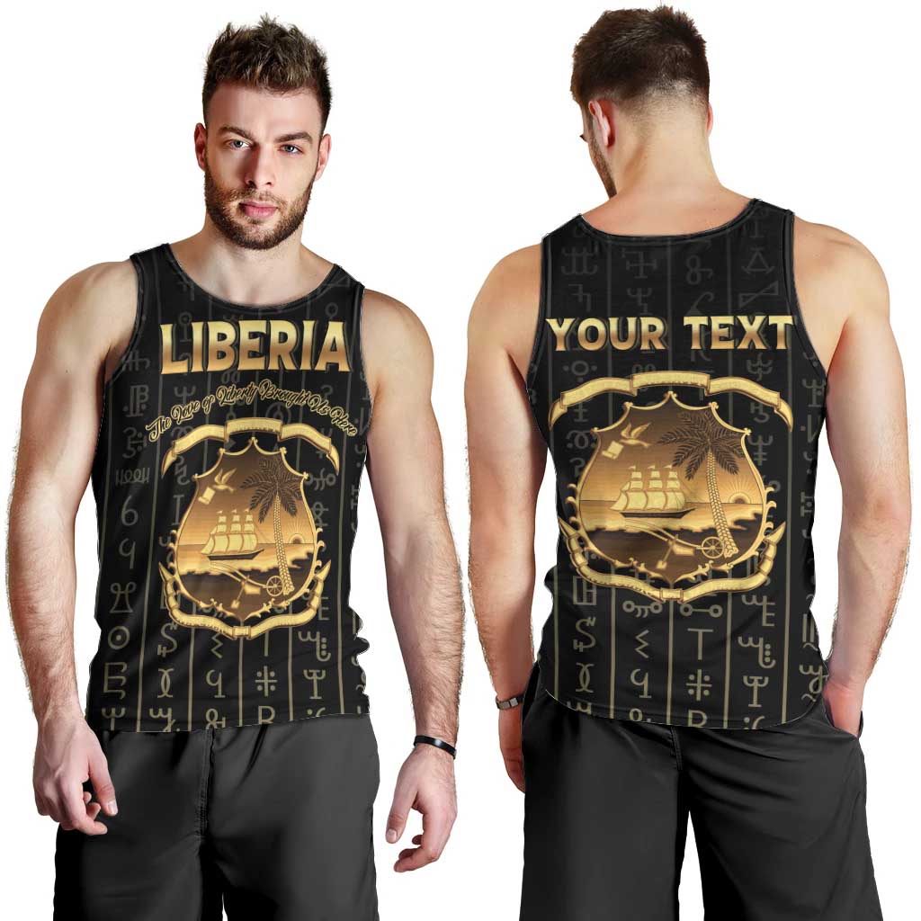 Personalized Liberia Vai Syllabary Vertical Pattern Men Tank Top - Wonder Print Shop