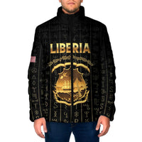 Personalized Liberia Vai Syllabary Vertical Pattern Padded Jacket - Wonder Print Shop