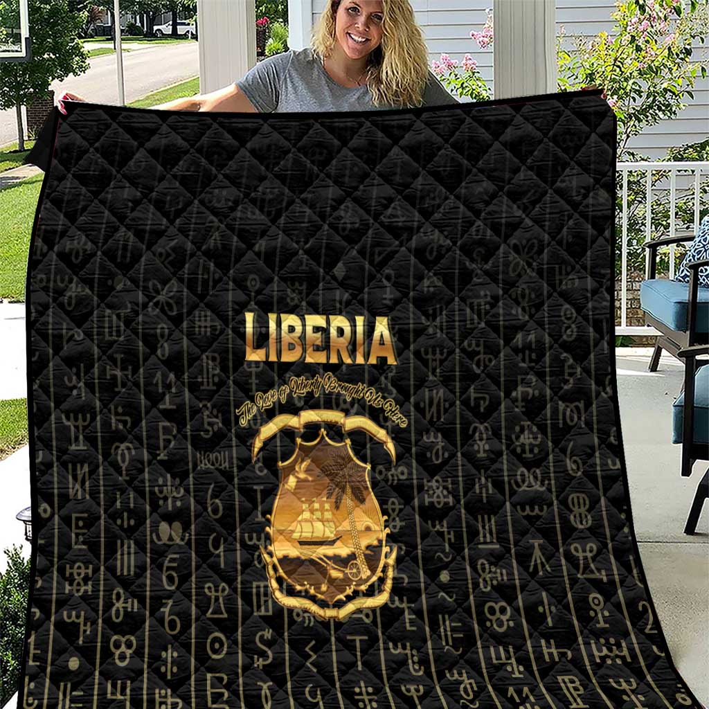 Liberia Vai Syllabary Vertical Pattern Quilt - Wonder Print Shop