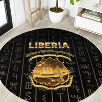 Liberia Vai Syllabary Vertical Pattern Round Carpet - Wonder Print Shop