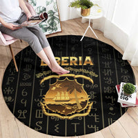 Liberia Vai Syllabary Vertical Pattern Round Carpet - Wonder Print Shop