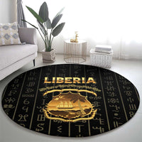 Liberia Vai Syllabary Vertical Pattern Round Carpet - Wonder Print Shop