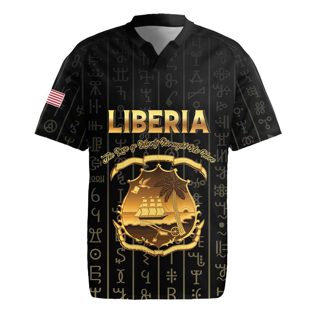Personalized Liberia Vai Syllabary Vertical Pattern Rugby Jersey - Wonder Print Shop
