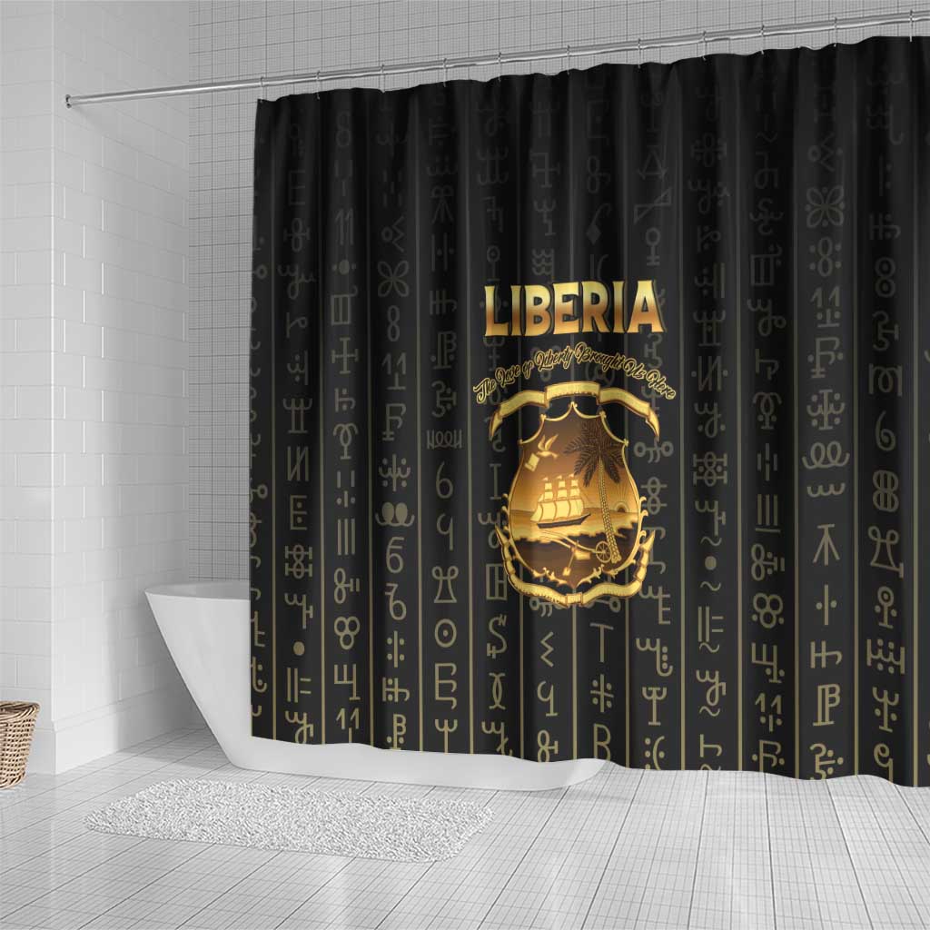 Liberia Vai Syllabary Vertical Pattern Shower Curtain - Wonder Print Shop