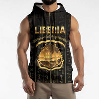 Personalized Liberia Vai Syllabary Vertical Pattern Sleeveless Zip Hoodie - Wonder Print Shop