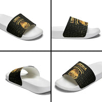 Liberia Vai Syllabary Vertical Pattern Slide Sandals - Wonder Print Shop