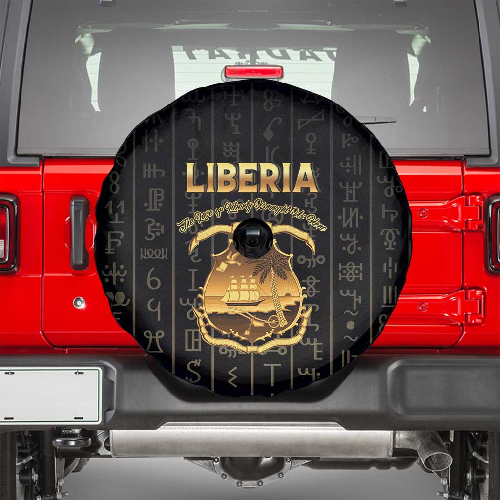 Liberia Vai Syllabary Vertical Pattern Spare Tire Cover - Wonder Print Shop