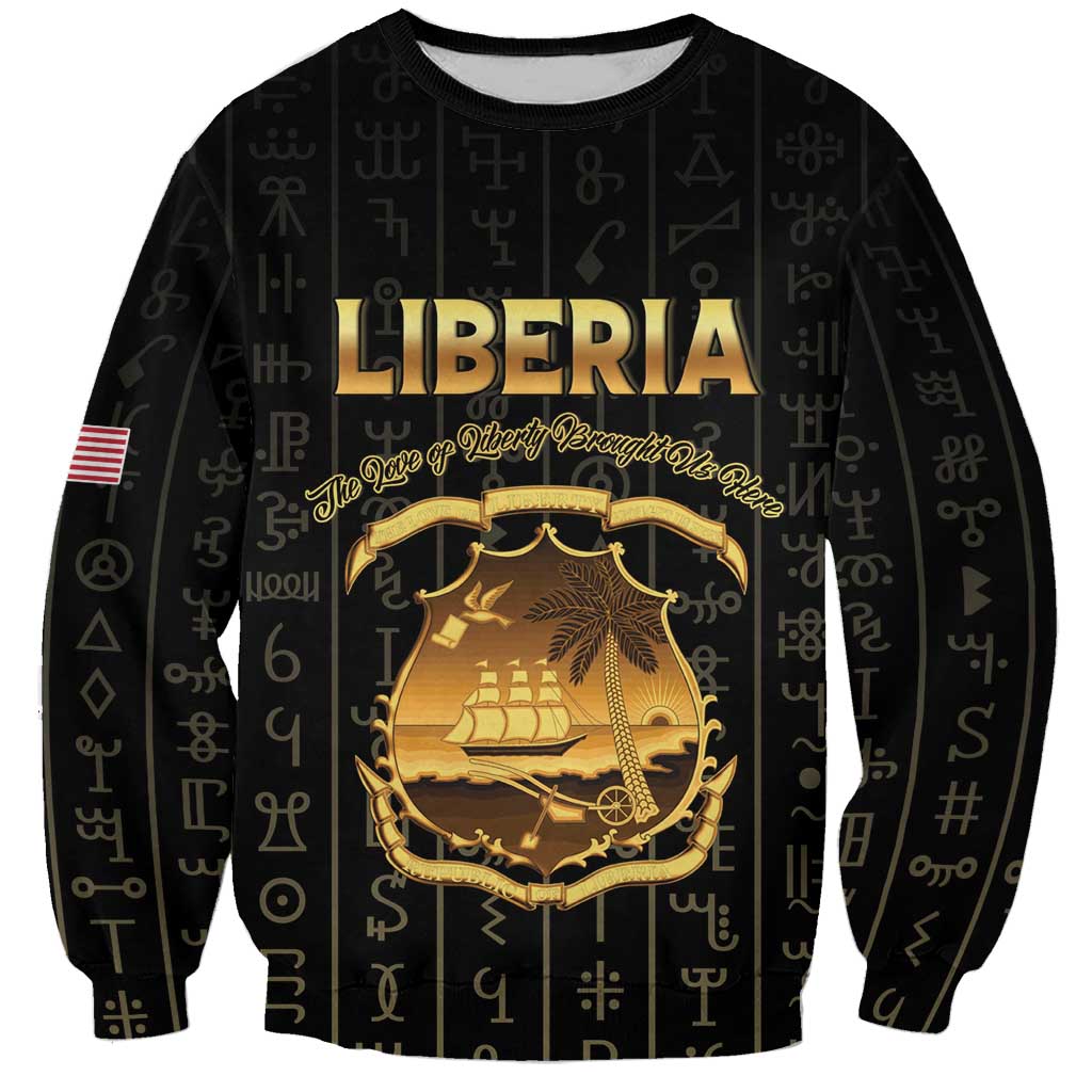 Personalized Liberia Vai Syllabary Vertical Pattern Sweatshirt - Wonder Print Shop