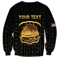 Personalized Liberia Vai Syllabary Vertical Pattern Sweatshirt - Wonder Print Shop