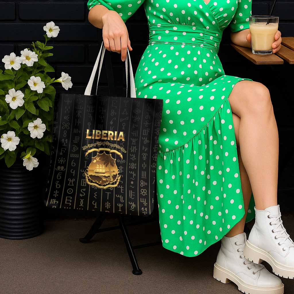 Liberia Vai Syllabary Vertical Pattern Tote Bag - Wonder Print Shop