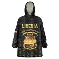 Personalized Liberia Vai Syllabary Vertical Pattern Wearable Blanket Hoodie - Wonder Print Shop