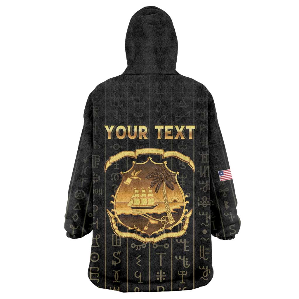 Personalized Liberia Vai Syllabary Vertical Pattern Wearable Blanket Hoodie - Wonder Print Shop