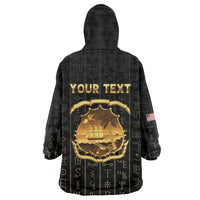 Personalized Liberia Vai Syllabary Vertical Pattern Wearable Blanket Hoodie - Wonder Print Shop