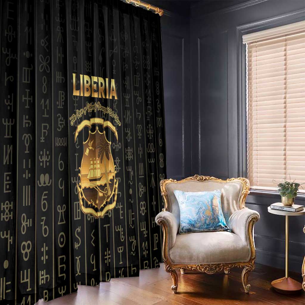 Liberia Vai Syllabary Vertical Pattern Window Curtain - Wonder Print Shop