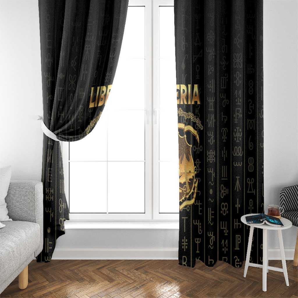 Liberia Vai Syllabary Vertical Pattern Window Curtain - Wonder Print Shop