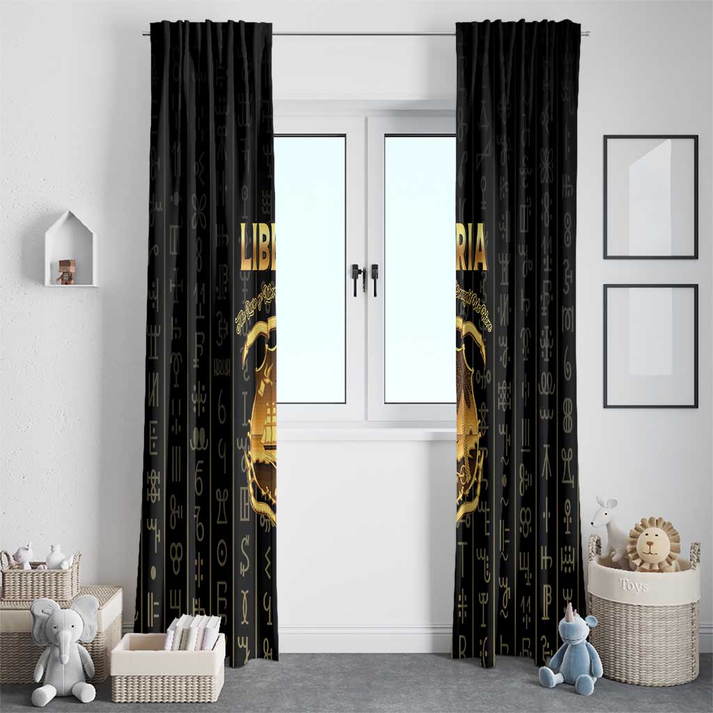 Liberia Vai Syllabary Vertical Pattern Window Curtain - Wonder Print Shop