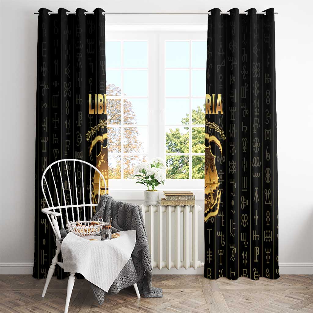 Liberia Vai Syllabary Vertical Pattern Window Curtain - Wonder Print Shop