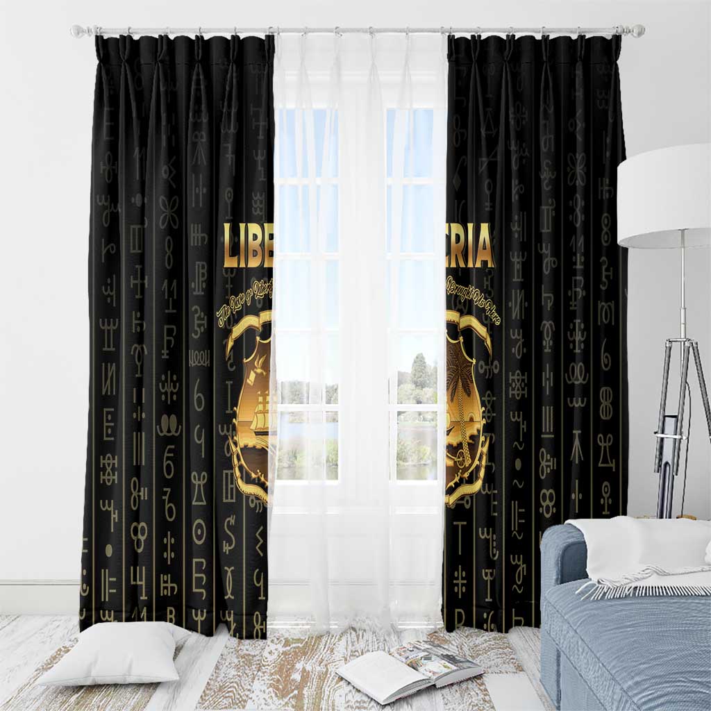 Liberia Vai Syllabary Vertical Pattern Window Curtain - Wonder Print Shop