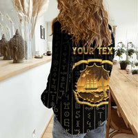 Personalized Liberia Vai Syllabary Vertical Pattern Women Casual Shirt - Wonder Print Shop