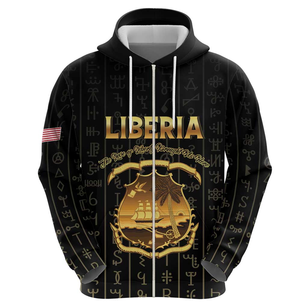Personalized Liberia Vai Syllabary Vertical Pattern Zip Hoodie - Wonder Print Shop