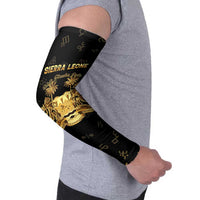 Personalized Sierra Leone Vai Syllabary Heritage Arm Sleeves National Emblem Golden Style - Wonder Print Shop