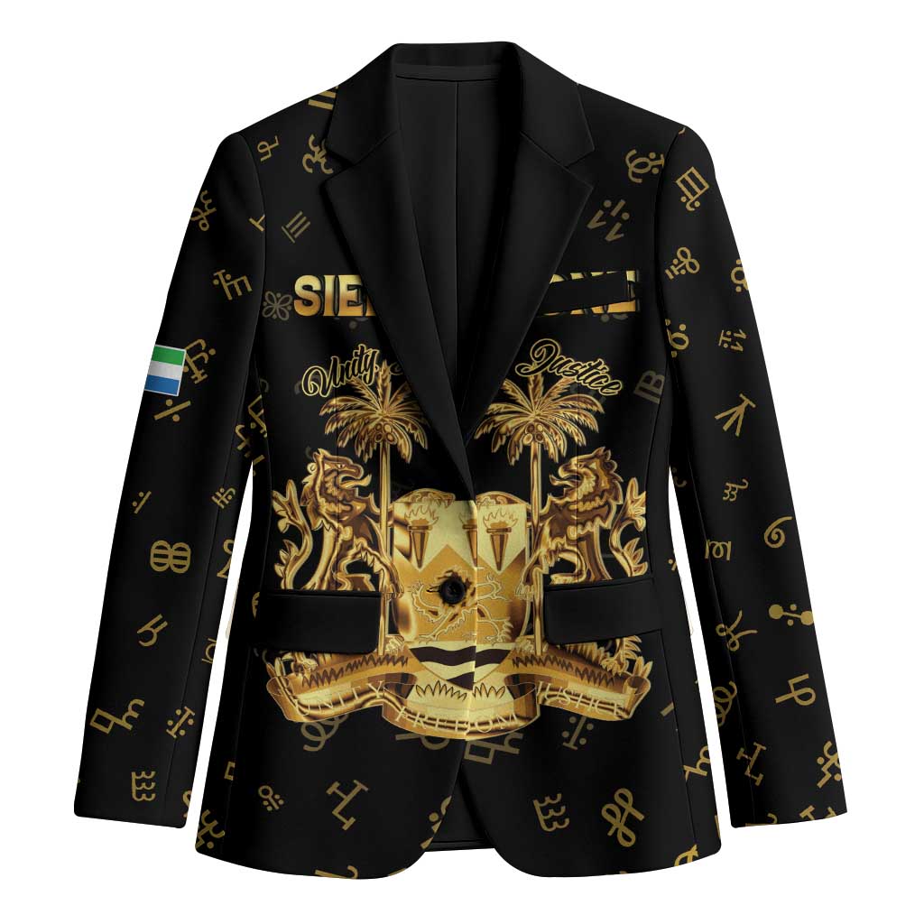 Personalized Sierra Leone Vai Syllabary Heritage Blazer National Emblem Golden Style - Wonder Print Shop