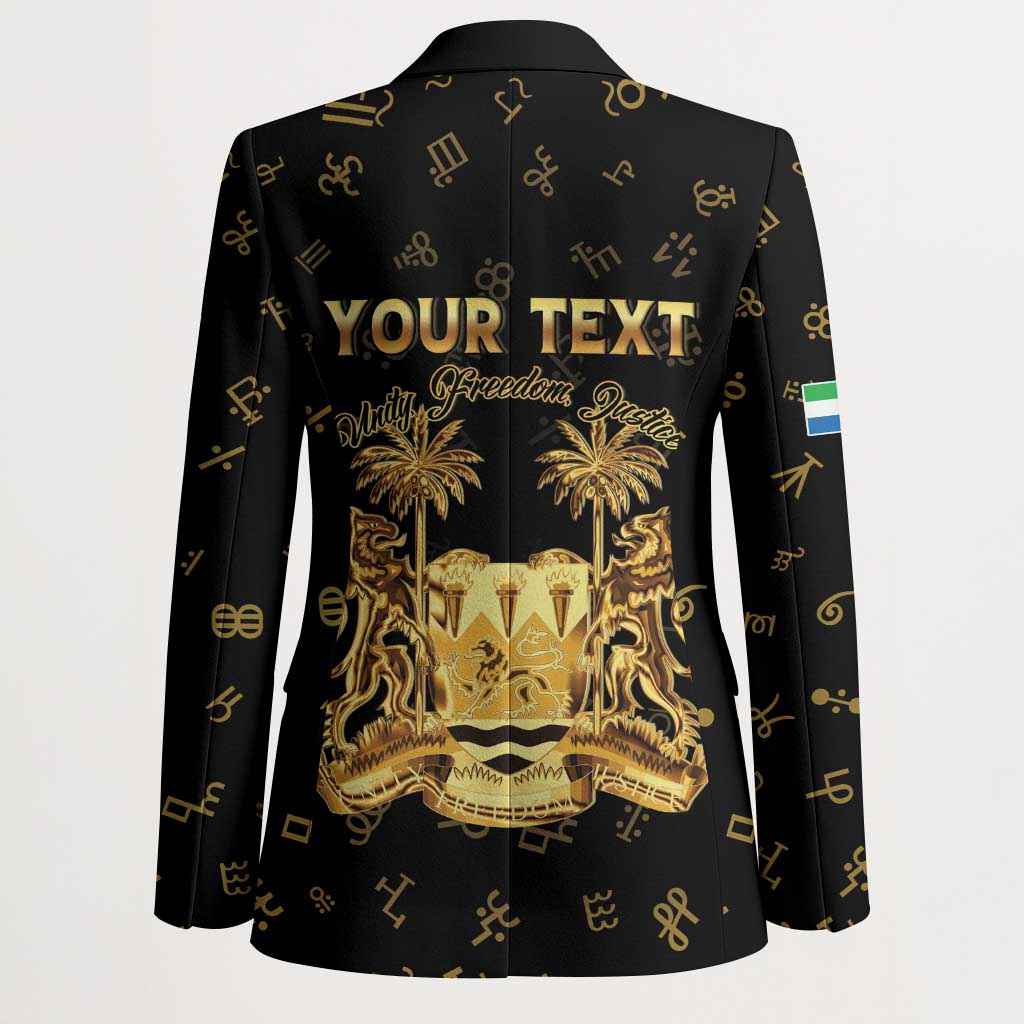 Personalized Sierra Leone Vai Syllabary Heritage Blazer National Emblem Golden Style - Wonder Print Shop