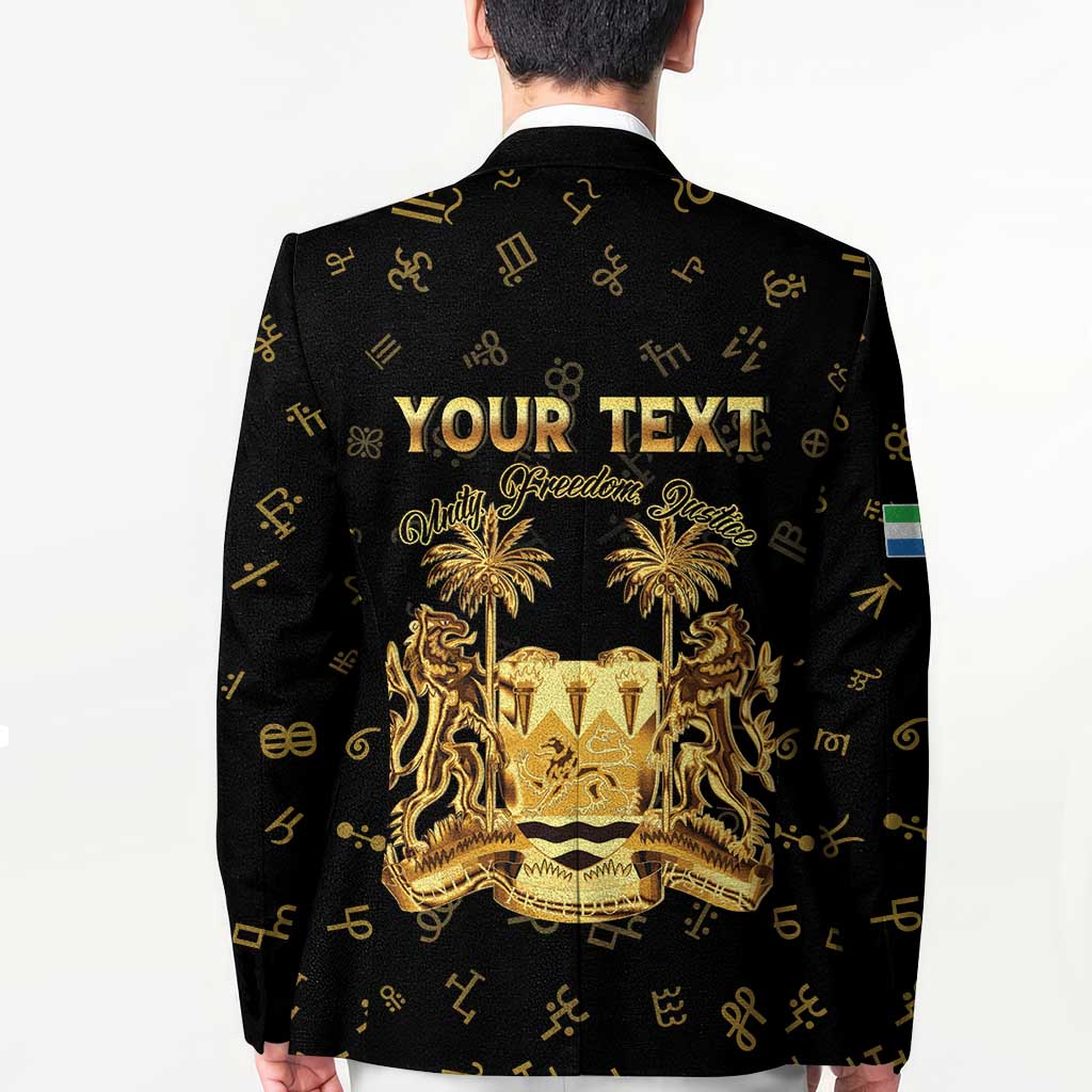 Personalized Sierra Leone Vai Syllabary Heritage Blazer National Emblem Golden Style - Wonder Print Shop