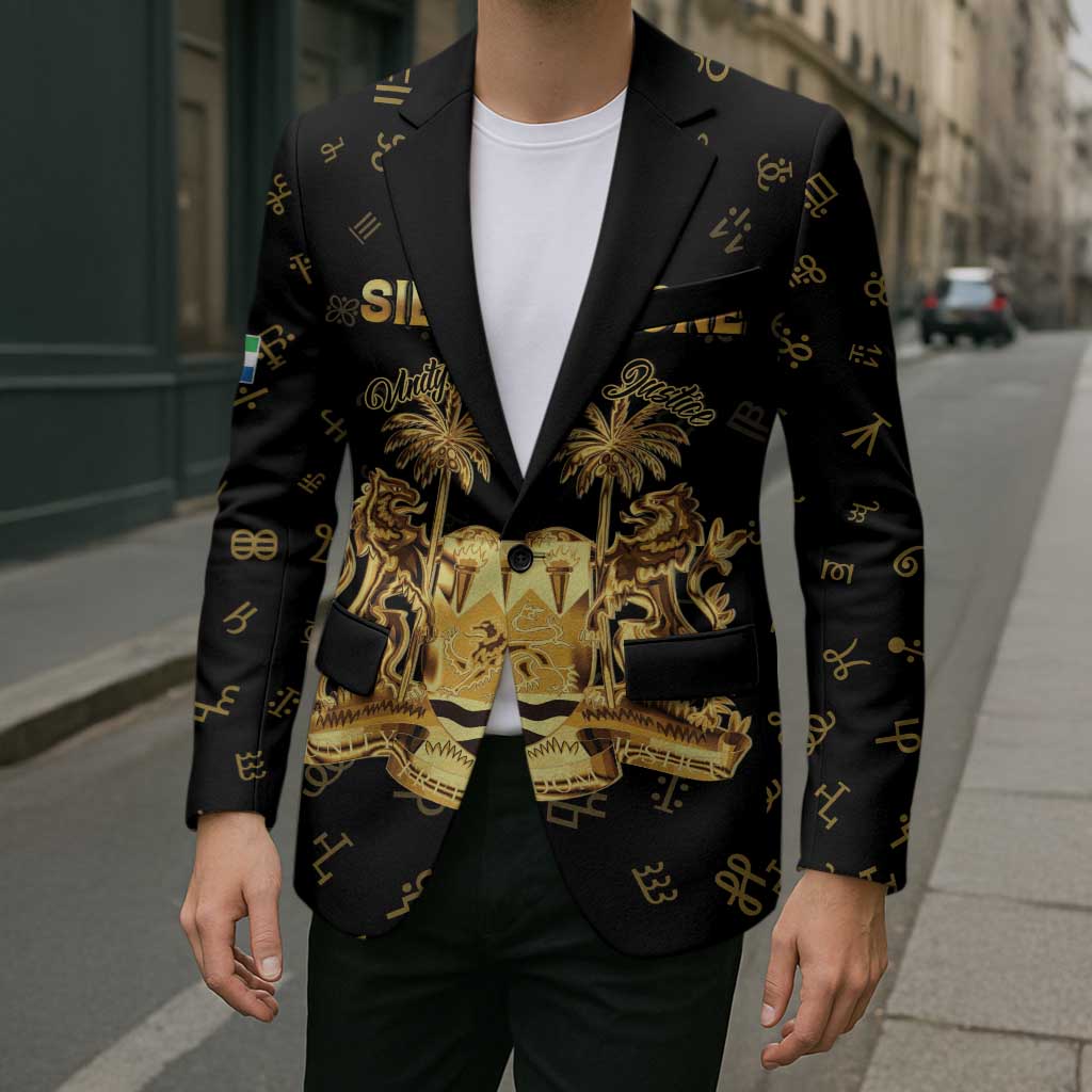 Personalized Sierra Leone Vai Syllabary Heritage Blazer National Emblem Golden Style - Wonder Print Shop