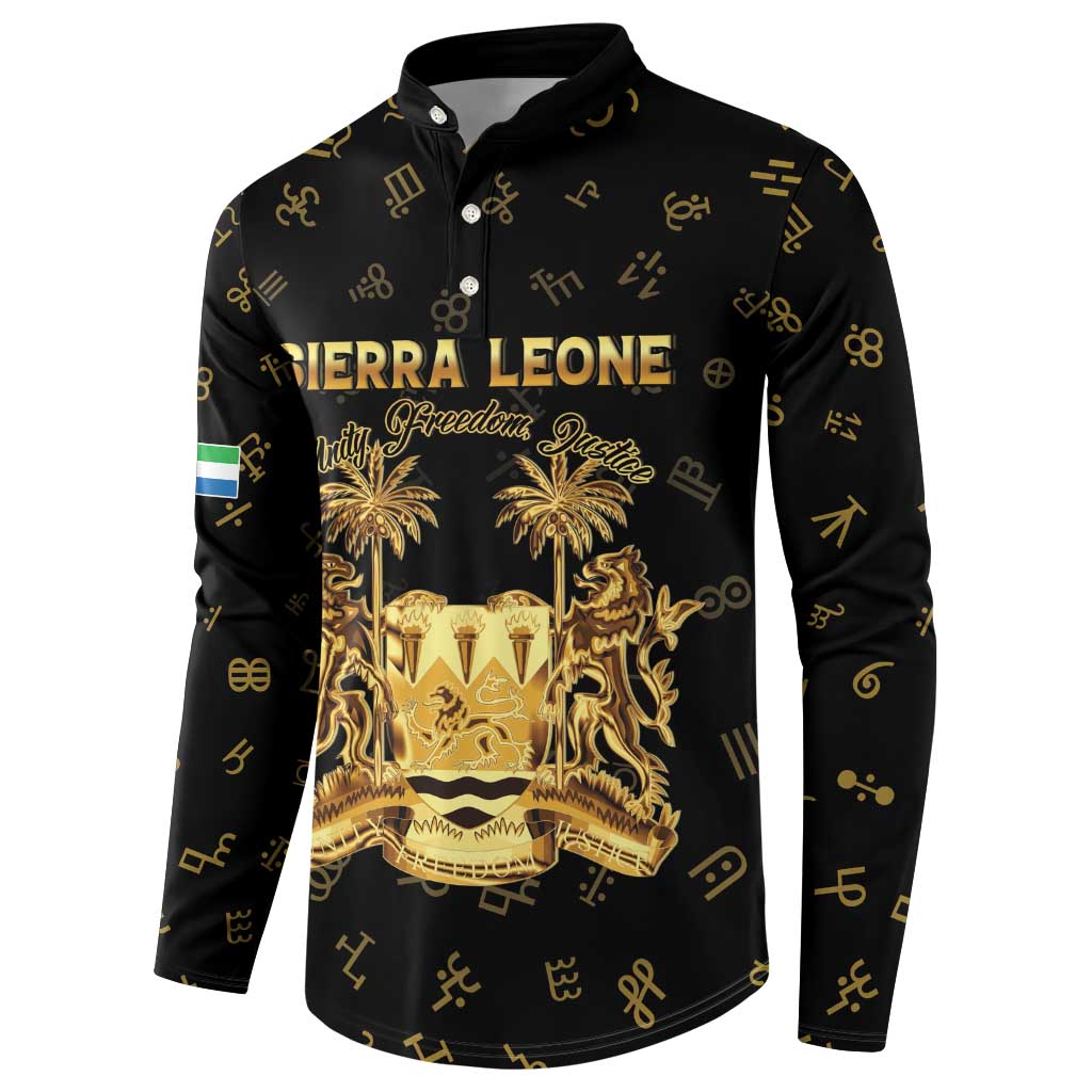 Personalized Sierra Leone Vai Syllabary Heritage Button Sweatshirt National Emblem Golden Style - Wonder Print Shop