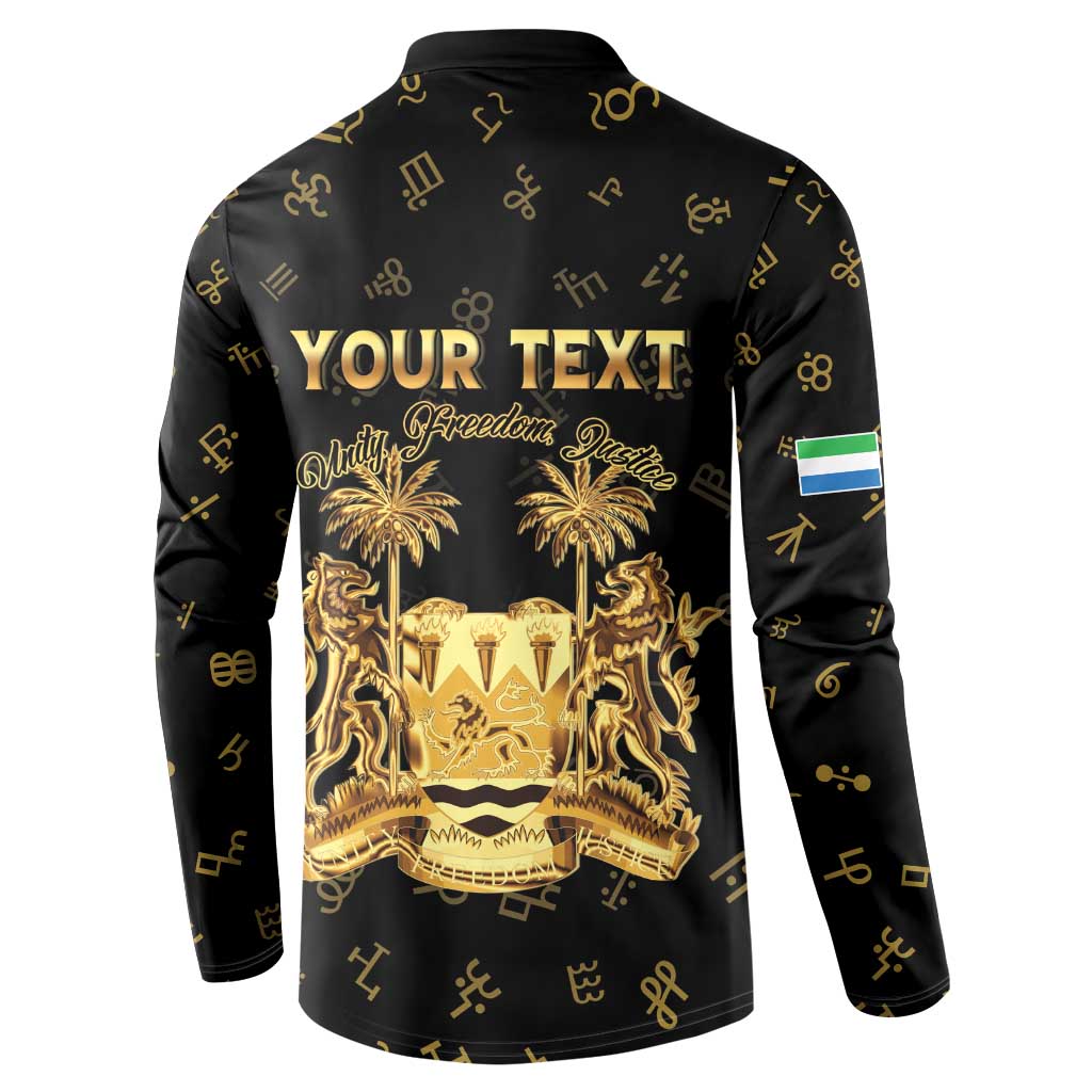 Personalized Sierra Leone Vai Syllabary Heritage Button Sweatshirt National Emblem Golden Style - Wonder Print Shop