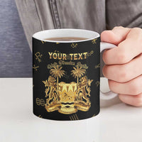 Personalized Sierra Leone Vai Syllabary Heritage Ceramic Mug National Emblem Golden Style - Wonder Print Shop