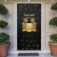 Personalized Sierra Leone Vai Syllabary Heritage Door Cover National Emblem Golden Style - Wonder Print Shop