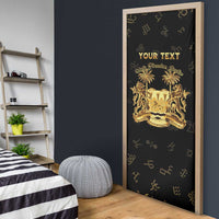 Personalized Sierra Leone Vai Syllabary Heritage Door Cover National Emblem Golden Style - Wonder Print Shop