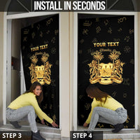 Personalized Sierra Leone Vai Syllabary Heritage Door Cover National Emblem Golden Style - Wonder Print Shop
