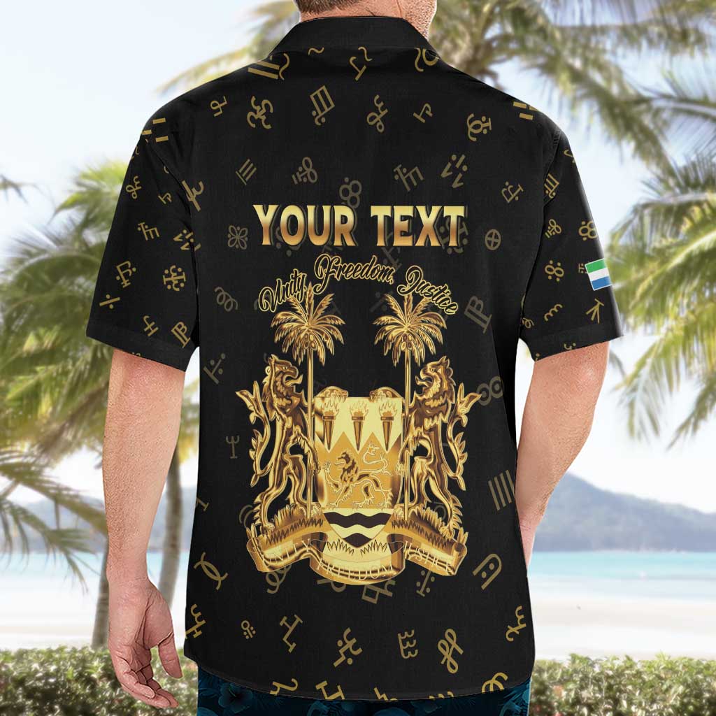 Personalized Sierra Leone Vai Syllabary Heritage Hawaiian Shirt National Emblem Golden Style - Wonder Print Shop