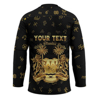 Personalized Sierra Leone Vai Syllabary Heritage Hockey Jersey National Emblem Golden Style - Wonder Print Shop